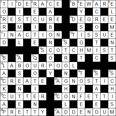Guardian Cryptic 27,383 by Rufus – Fifteensquared