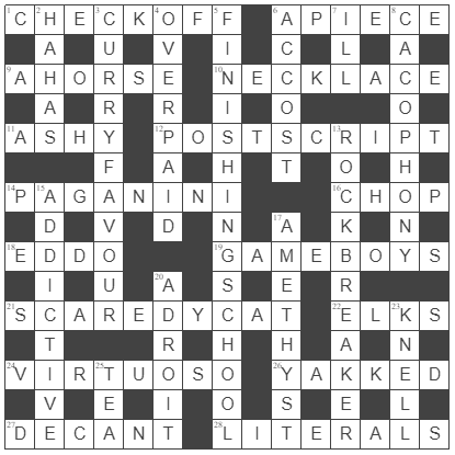 picture of the completed grid