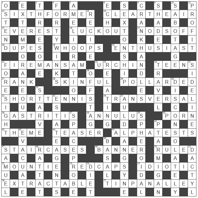 picture of the completed grid