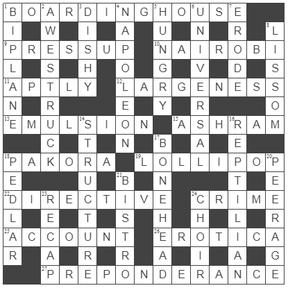 picture of the completed grid