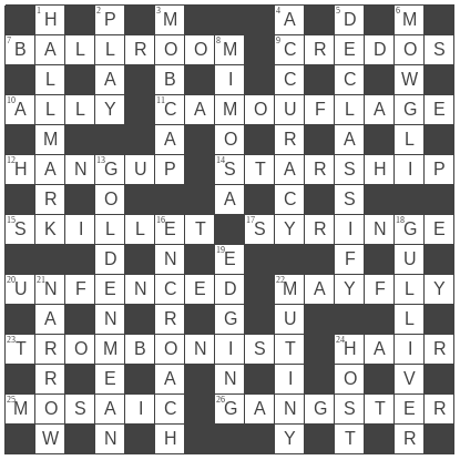 picture of the completed grid